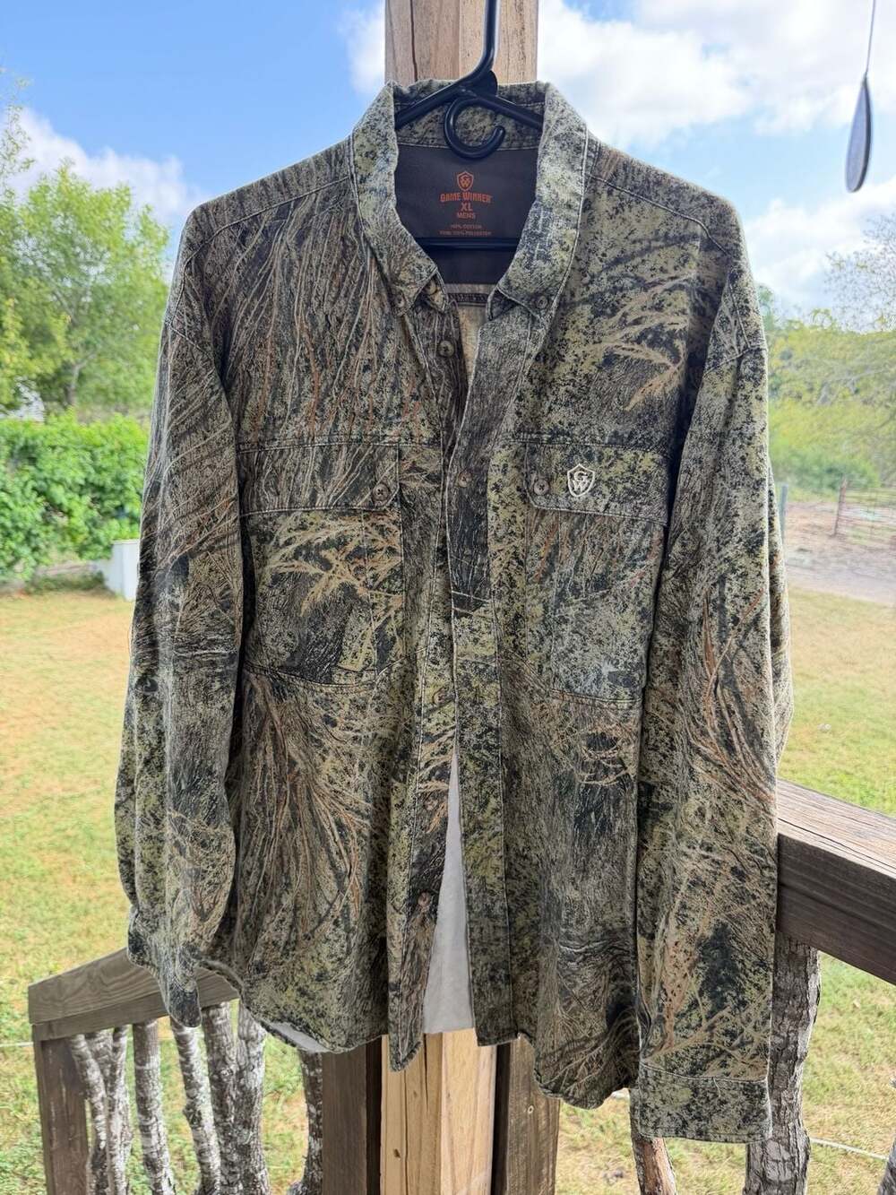 Game Winner Mens XL Camouflage Long Sleeve Button Down Hunting Shirt